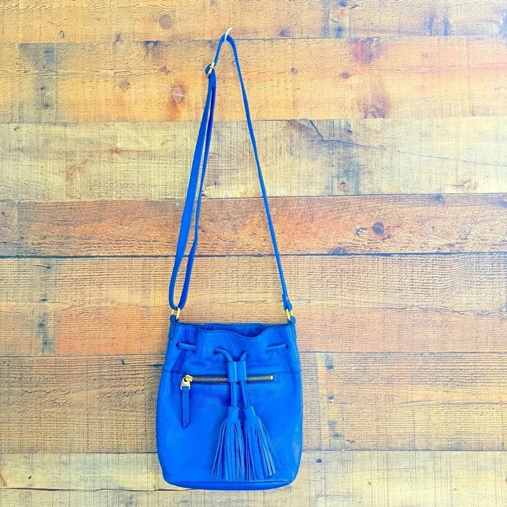 Fossil Jules Tassel Leather Drawstring Fringe Crossbody